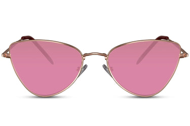 Heart-shaped sunglasses with pink lenses